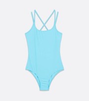 New Look Girls Blue Strappy Back Swimsuit